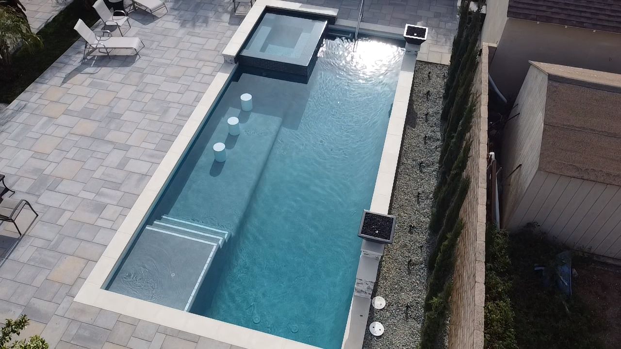 Luxury finished pool project in Rancho Palos Verdes by Pool Masters LA
