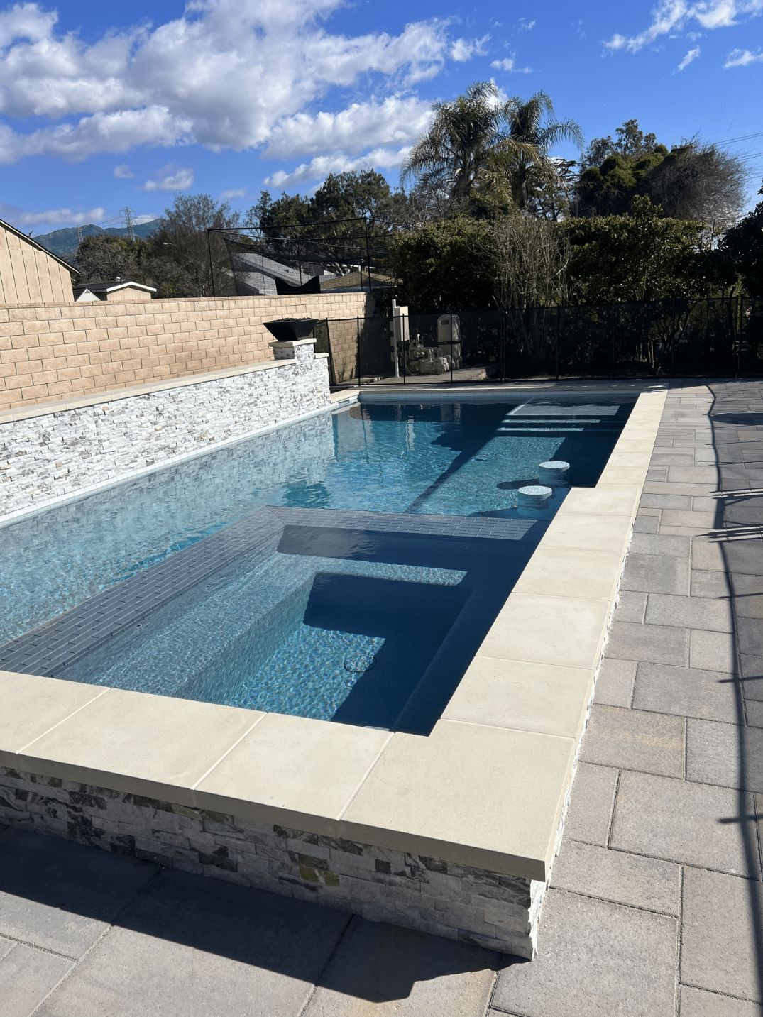 Luxury finished pool project in San Gabriel Valley by Pool Masters LA