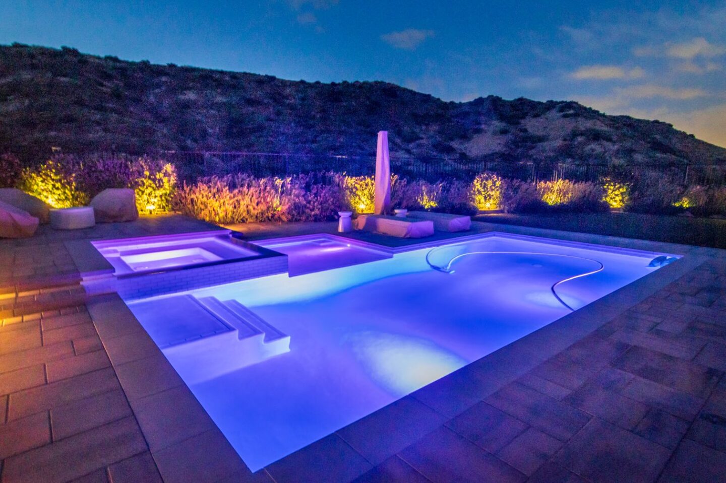 Luxury finished pool project in West Hills by Pool Masters LA