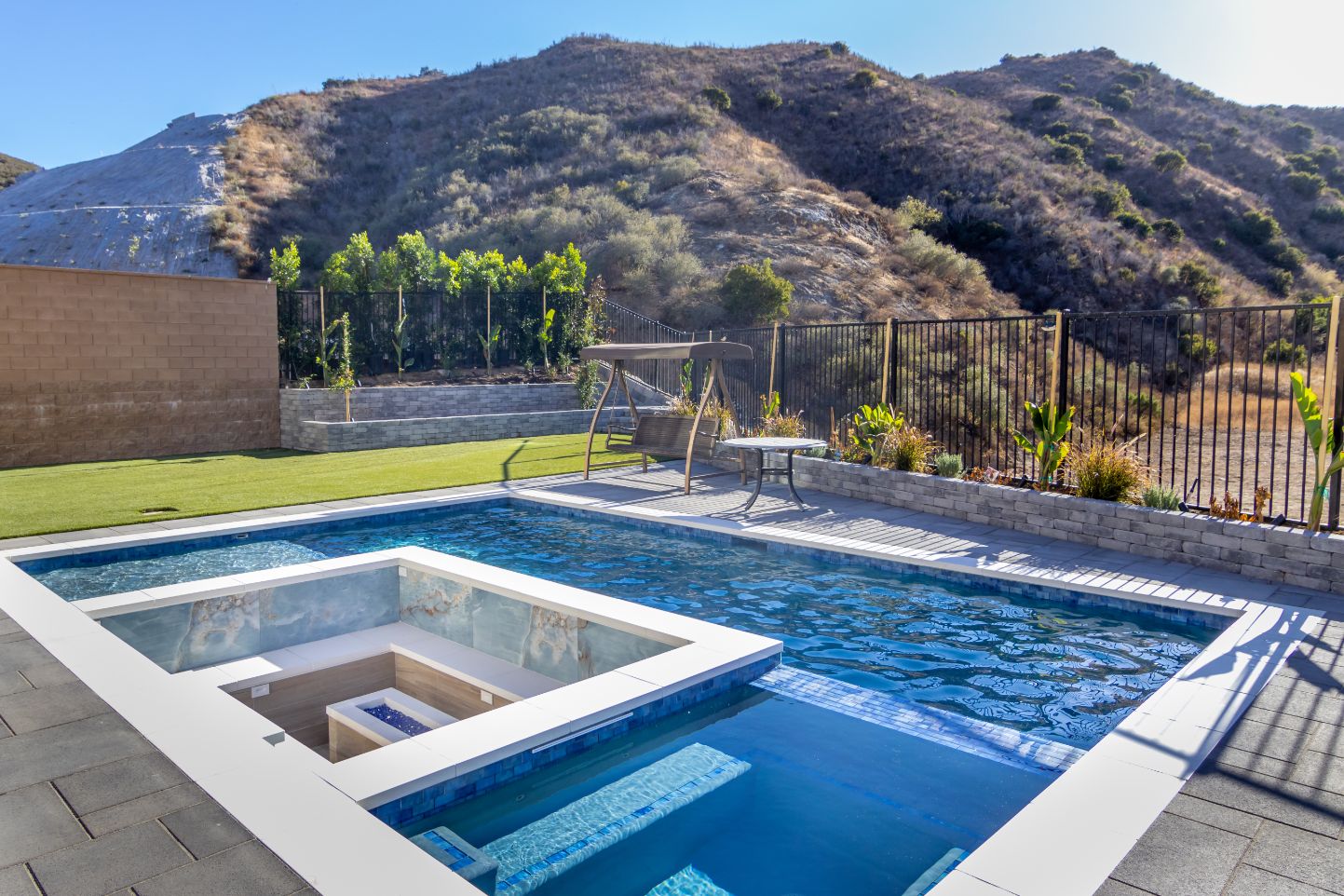 Luxury finished pool project in Westlake Village by Pool Masters LA