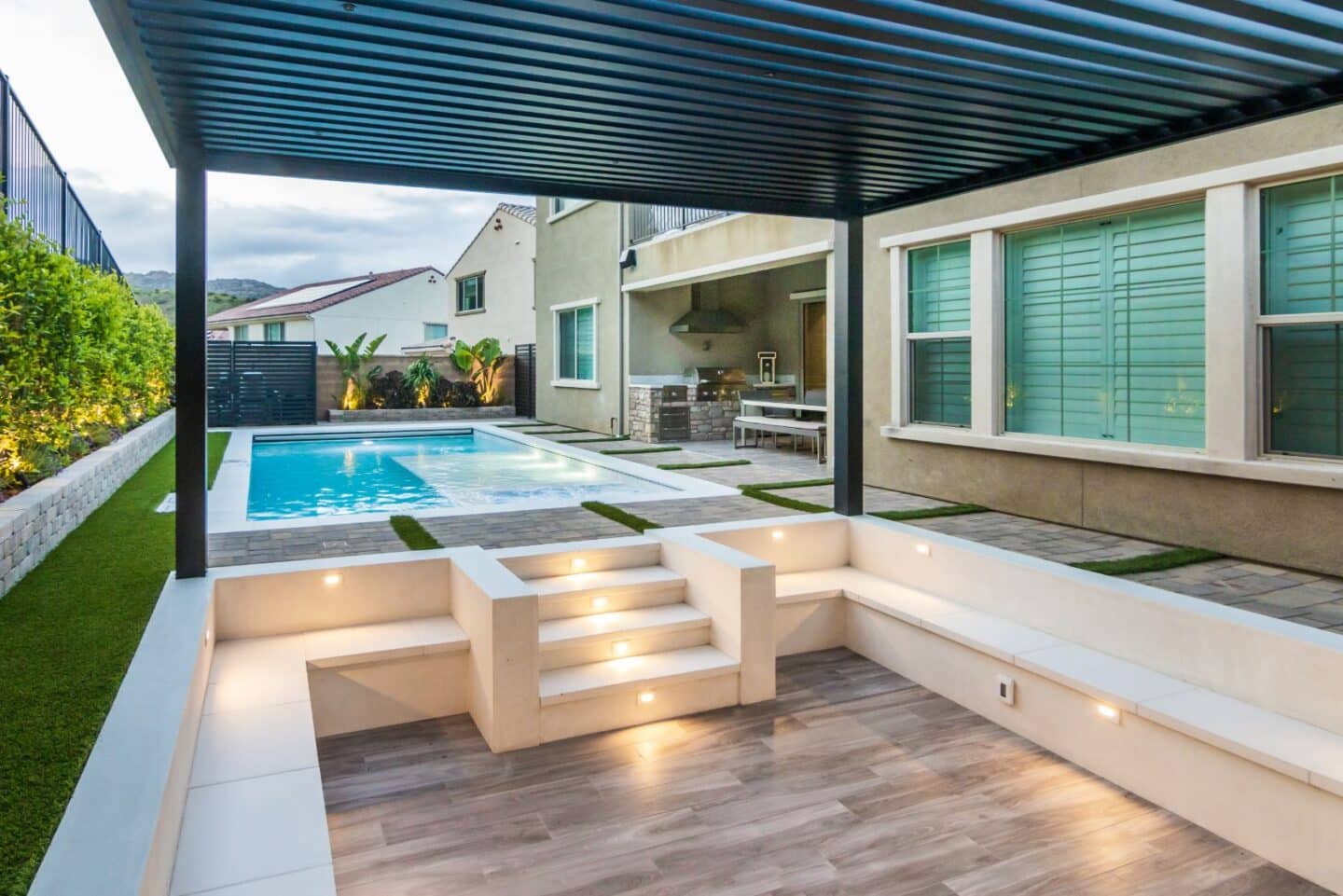 Luxury finished pool project in Woodland Hills by Pool Masters LA